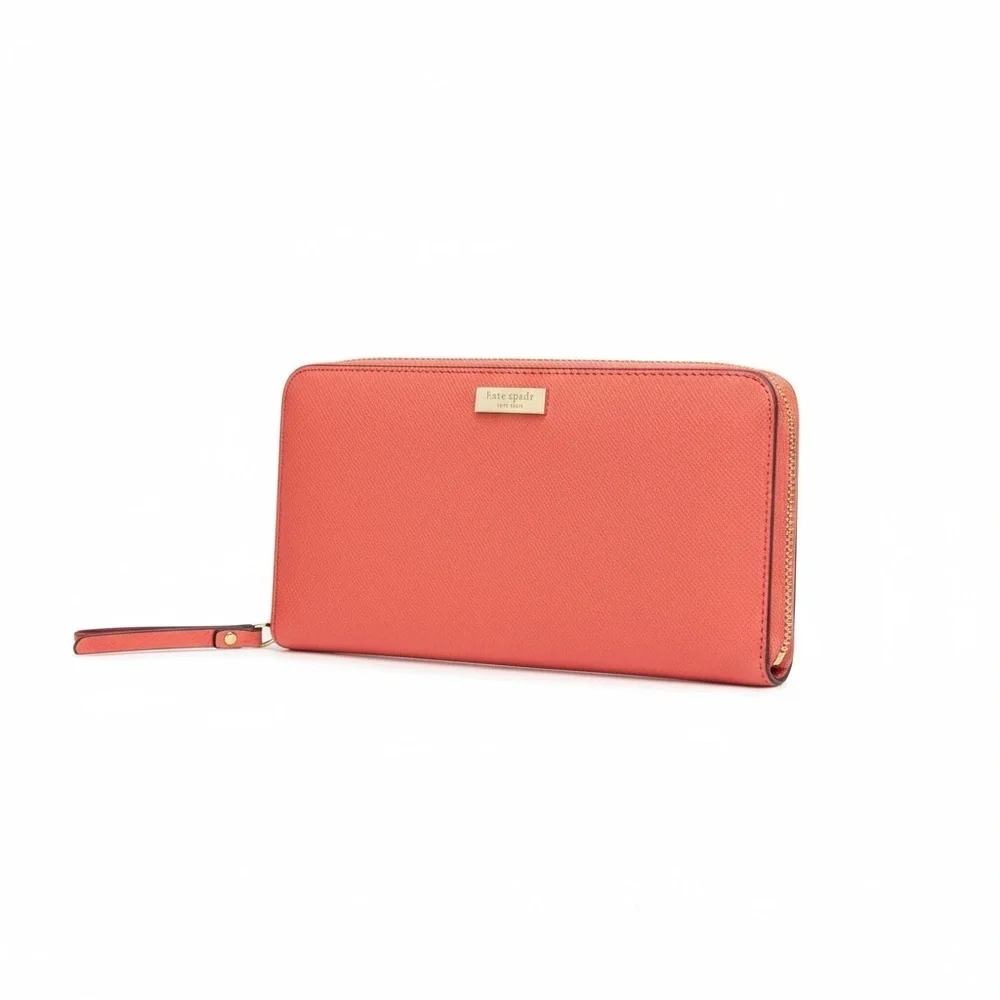 Kate Spade Vibrant Coral Zip Wallet
